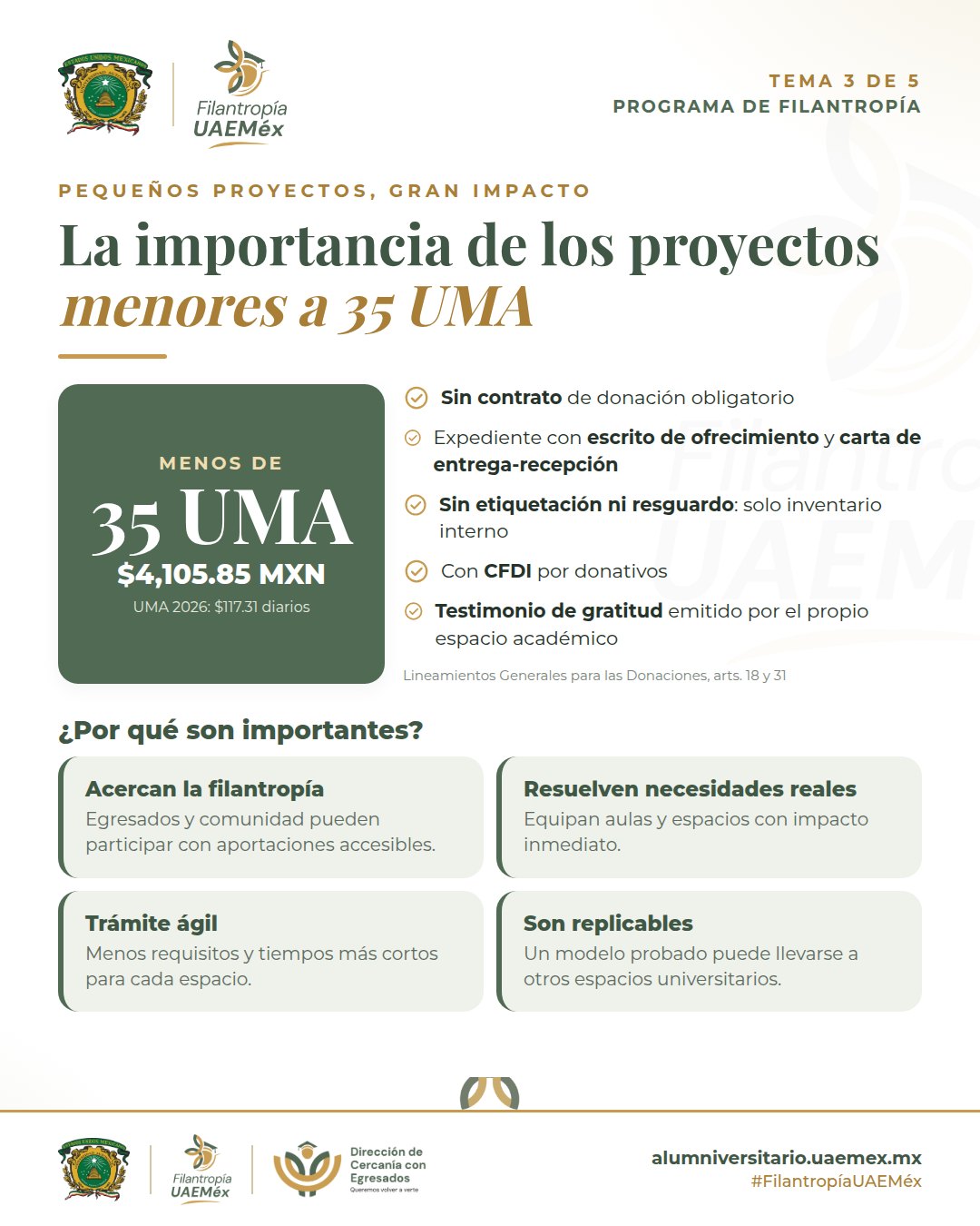 Infografía: La importancia de los proyectos menores a 35 UMA.